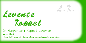 levente koppel business card